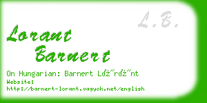 lorant barnert business card